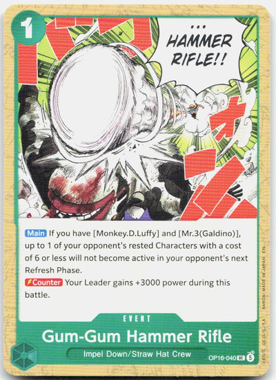 Gum-Gum Hammer Rifle UC The Time of Battle OP16-040 NM