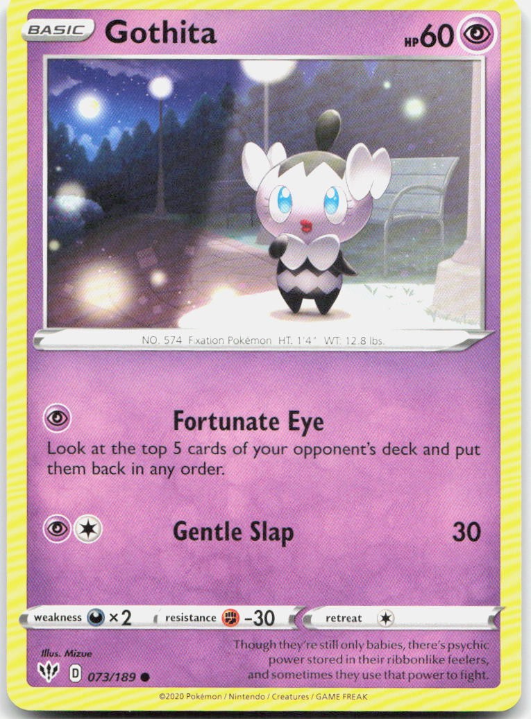Gothita 073/189 Common Darkness Ablaze Pokemon Near Mint
