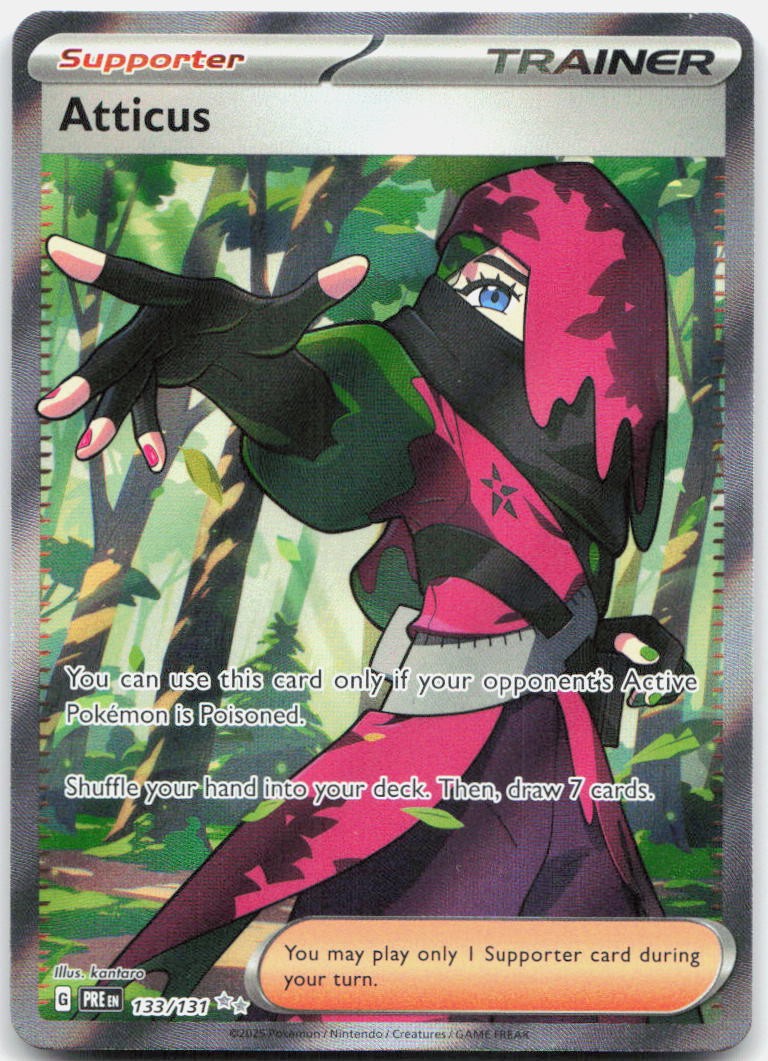 Atticus 133/131 Holo Ultra Rare Prismatic Evolutions Pokemon Holo Near Mint