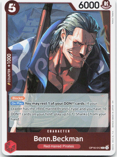 Benn.Beckman OP16-012 Rare The Time of Battle One Piece Foil Near Mint