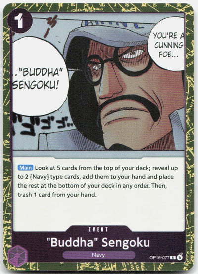 "Buddha" Sengoku OP16-077 Rare The Time of Battle One Piece Foil Near Mint
