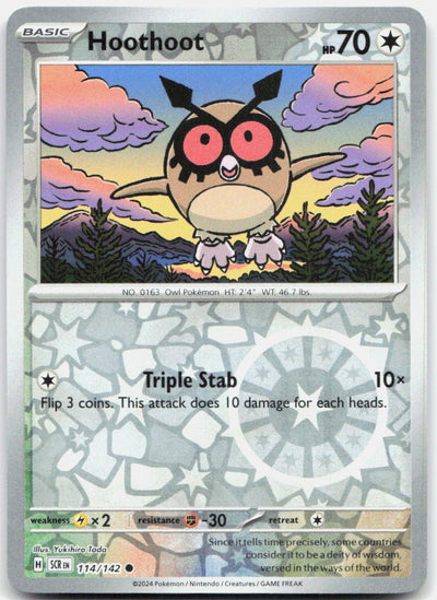 Hoothoot Reverse Holo Common SV07: Stellar Crown 114/142 NM