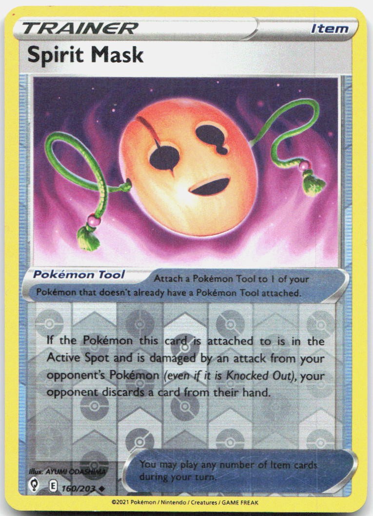 Spirit Mask 160/203 Uncommon Evolving Skies Pokemon Reverse Holo Near Mint