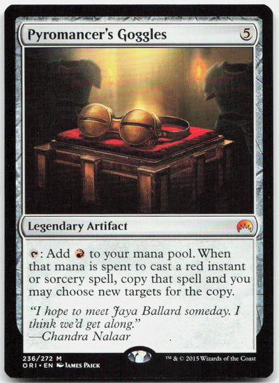 Pyromancer's Goggles 236 Mythic Magic Origins Magic: The Gathering Near Mint