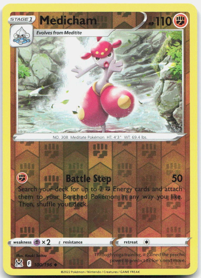 Medicham Reverse Holo Uncommon SWSH11: Lost Origin 100/196 NM