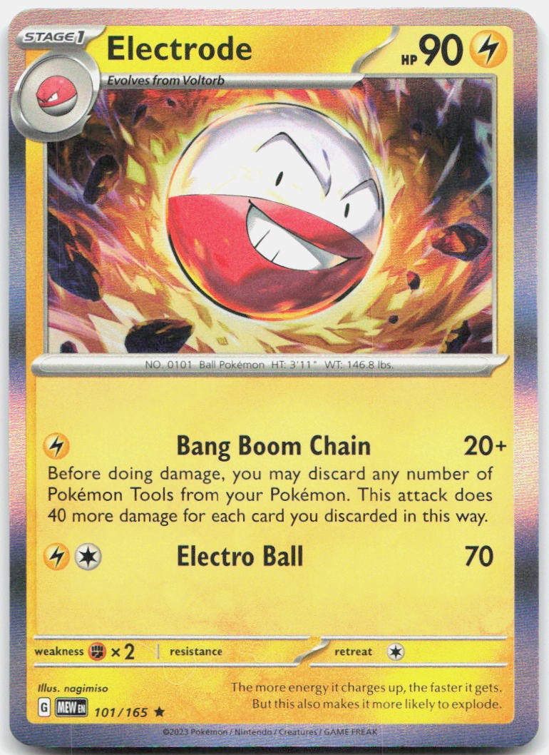 Electrode 101/165 Rare 151 Pokemon Holo Near Mint