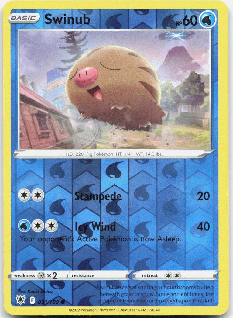 Swinub Reverse Holo Common SWSH10: Astral Radiance 031/189 NM