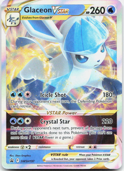 Glaceon VSTAR SWSH197 Holo Promo Sword & Shield Promo Pokemon Near Mint