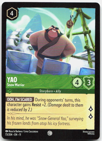 Yao - Snow Warrior Common Winterspell 73/204 NM