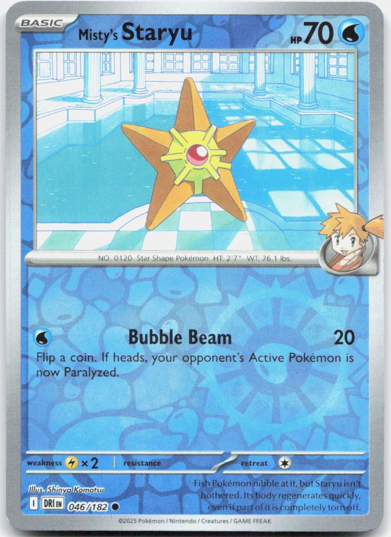 Misty's Staryu 046/182 Common Destined Rivals Pokemon Near Mint