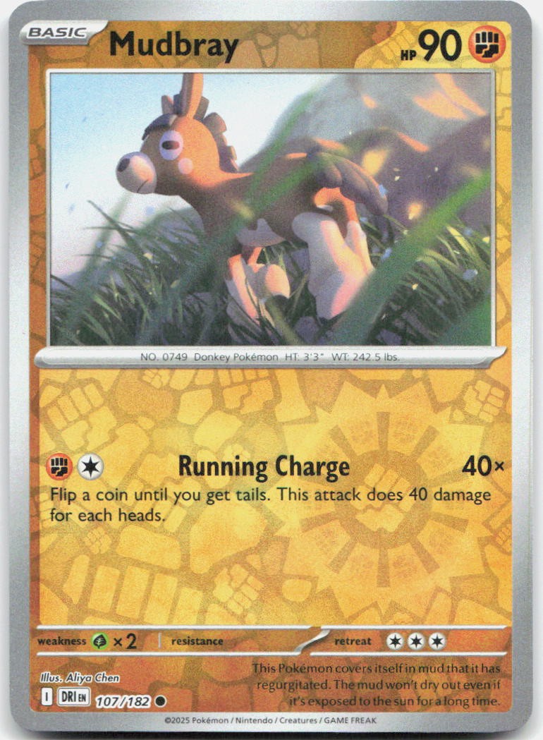 Mudbray Reverse Holo Common SV10: Destined Rivals 107/182 NM
