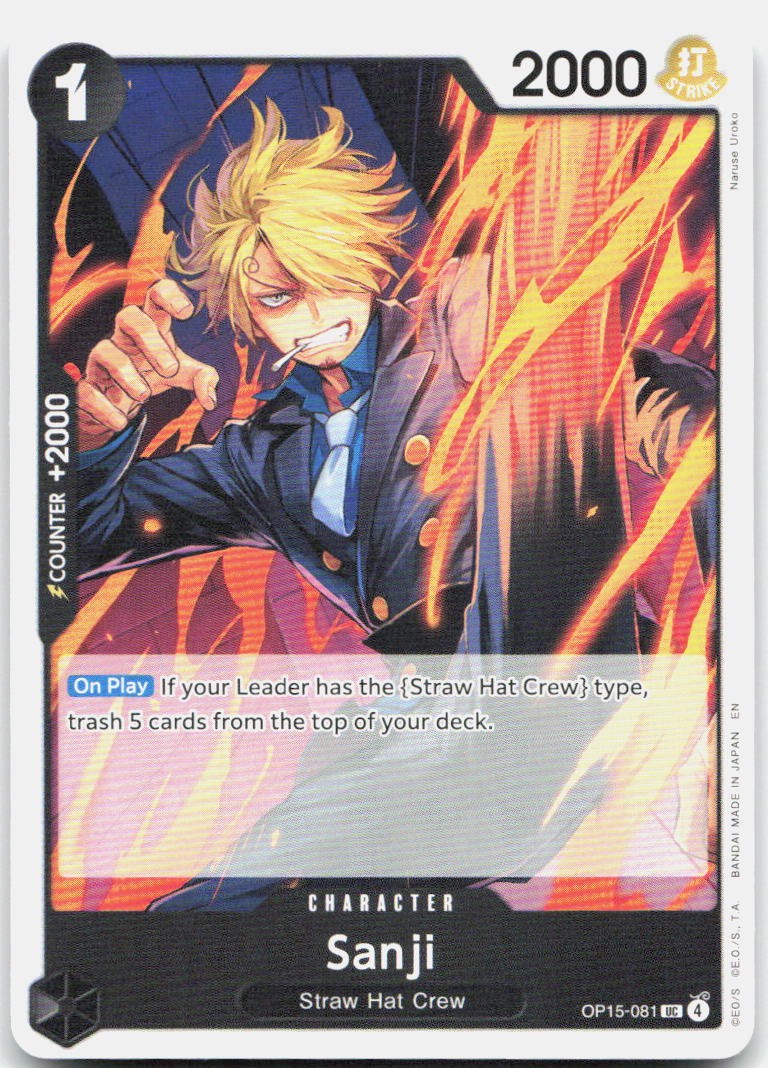 Sanji () UC Adventure on Kami's Island Release Event Cards OP15-081 NM