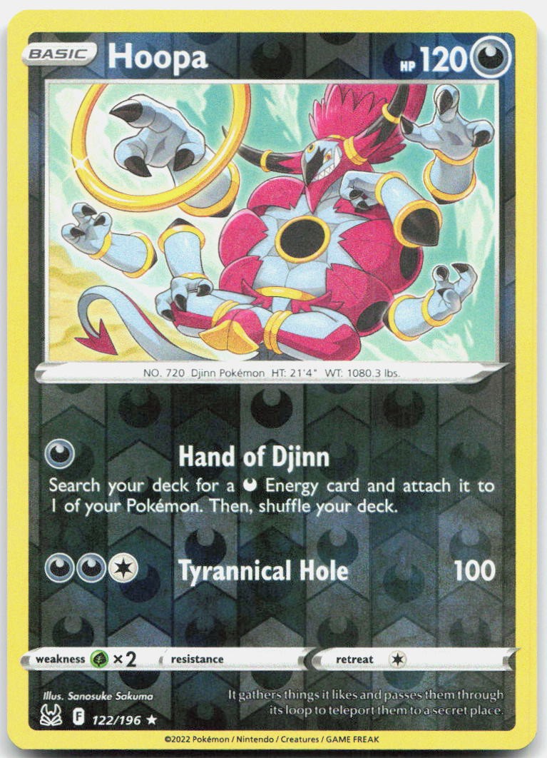 Hoopa Reverse Holo Rare SWSH11: Lost Origin 122/196 NM
