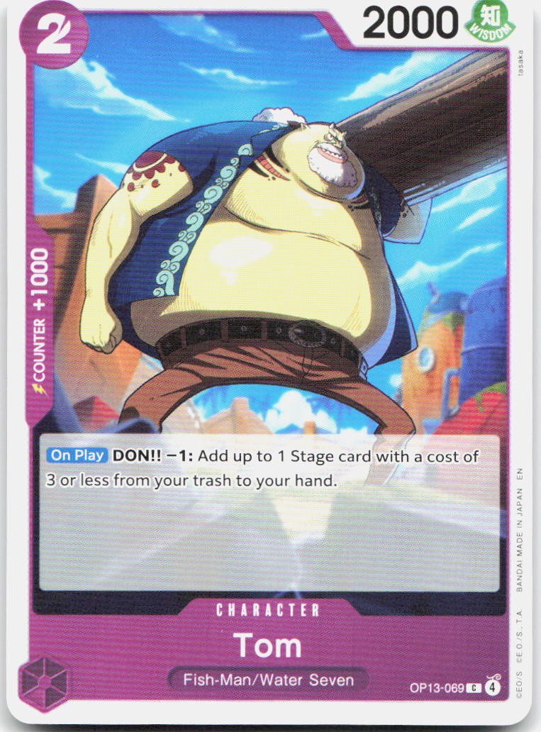 Tom C Carrying On His Will: 3rd Anniversary Tournament Cards OP13-069 NM