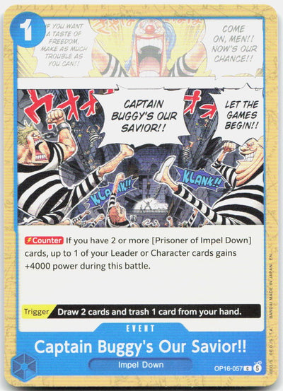 Captain Buggy's Our Savior!! C The Time of Battle OP16-057 NM