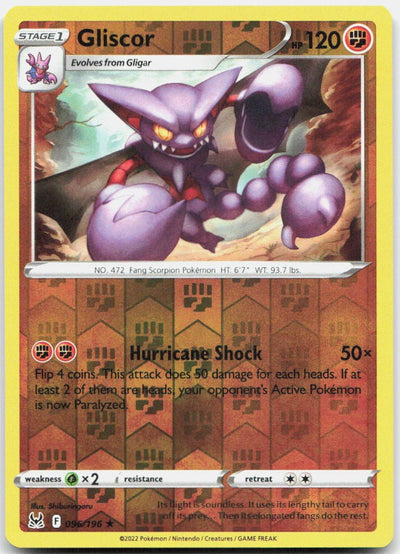 Gliscor Reverse Holo Rare SWSH11: Lost Origin 096/196 NM