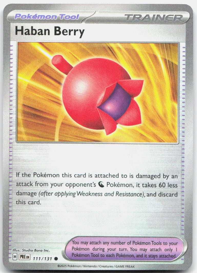 Haban Berry (Poke Ball Pattern) 111/131 Holo Prismatic Evolutions Pokemon NM