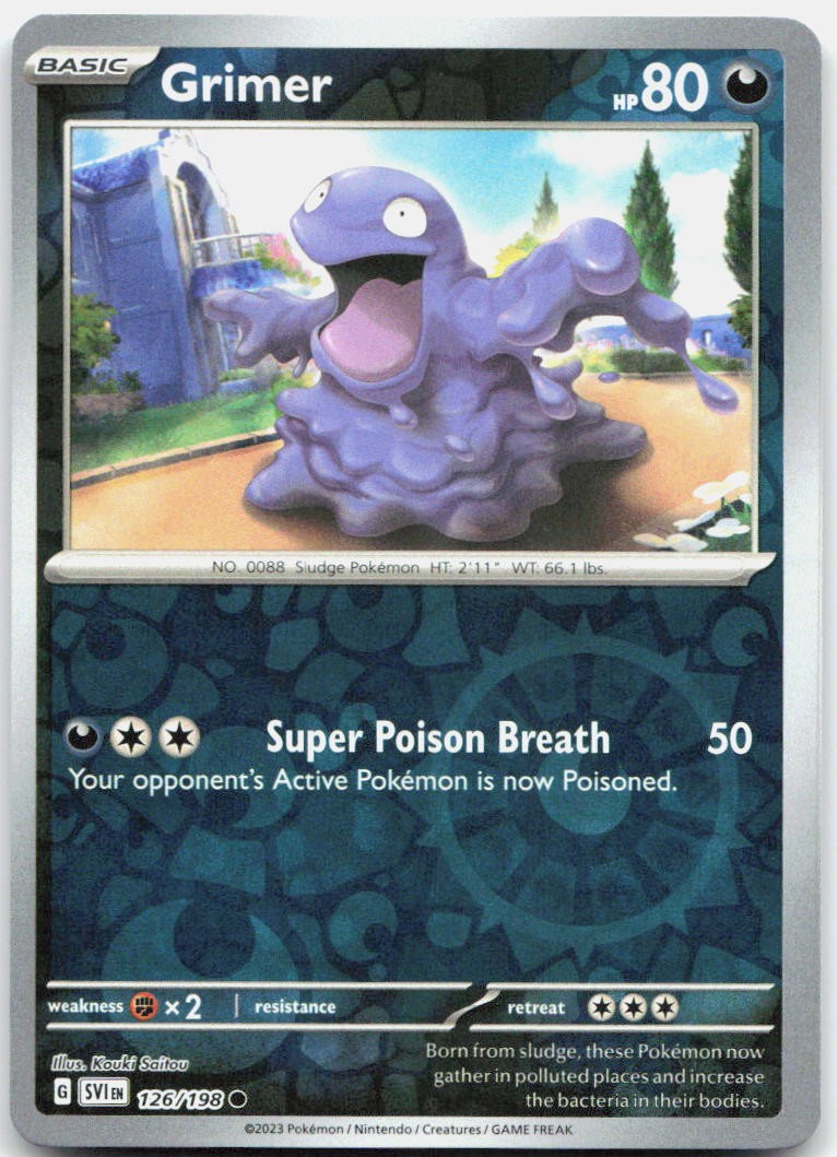 Grimer Reverse Holo Common SV01: Scarlet & Violet Base Set 126/198 NM
