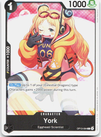 York C Carrying On His Will: 3rd Anniversary Tournament Cards OP13-094 NM