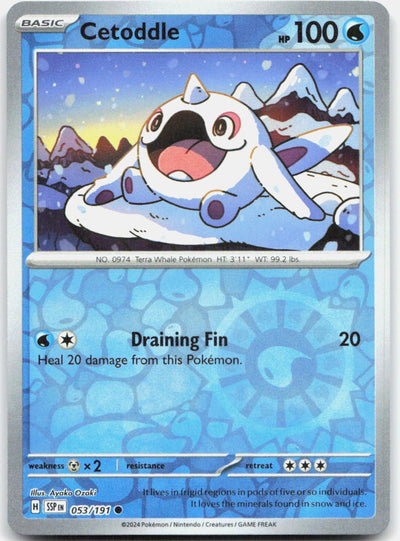 Cetoddle Reverse Holo Common SV08: Surging Sparks 053/191 NM