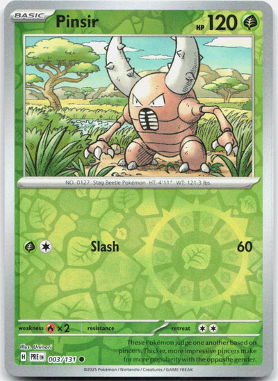 Pinsir Reverse Holo Common SV: Prismatic Evolutions 003/131 NM