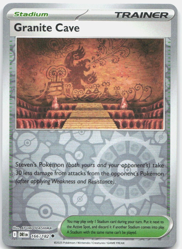 Granite Cave Reverse Holo Uncommon SV10: Destined Rivals 166/182 NM