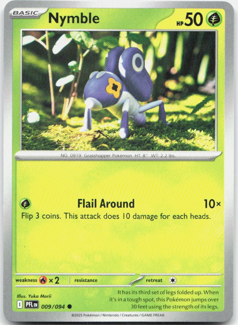 Nymble 009/094 Common Phantasmal Flames Pokemon Near Mint