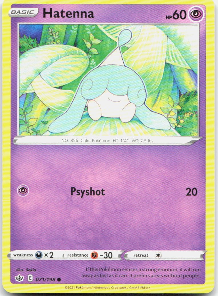 Hatenna 071/198 Common Chilling Reign Pokemon Near Mint