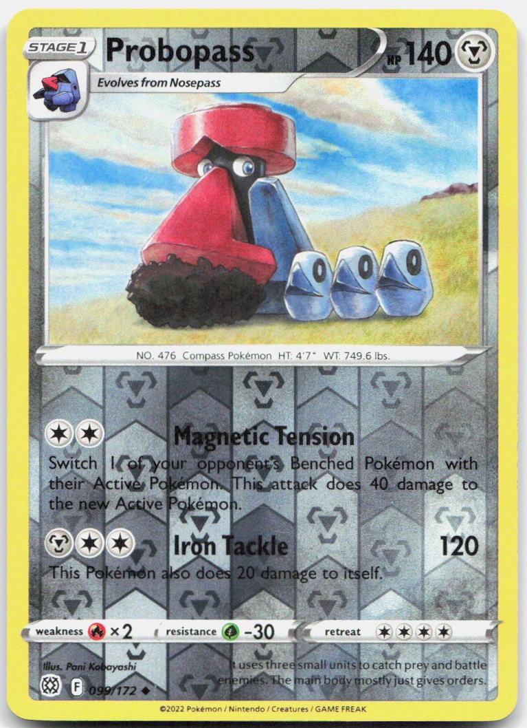Probopass 099/172 Uncommon Brilliant Stars Pokemon Reverse Holo Near Mint