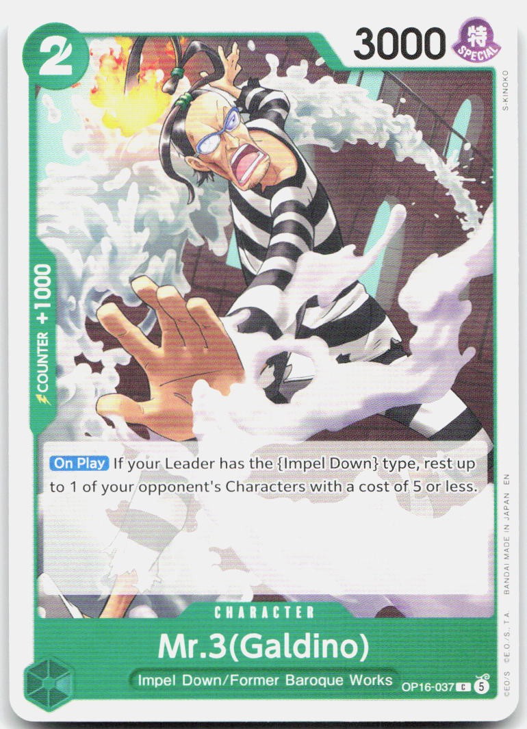 Mr.3(Galdino) (037) C The Time of Battle OP16-037 NM