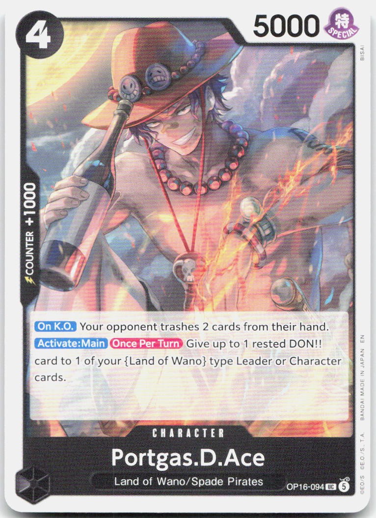 Portgas.D.Ace (094) UC The Time of Battle OP16-094 NM