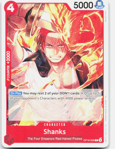 Shanks C The Time of Battle OP16-006 NM