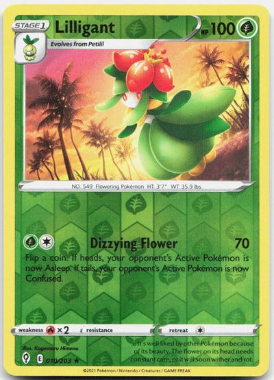 Lilligant Reverse Holo Rare SWSH07: Evolving Skies 010/203 NM