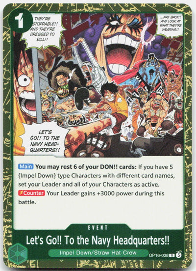 Let's Go!!... OP16-038 The Time of Battle One Piece Foil NM