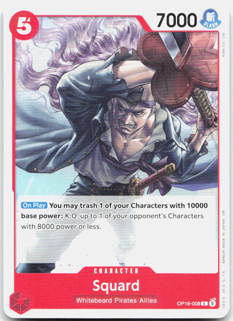 Squard C The Time of Battle OP16-008 NM