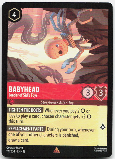 Babyhead - Leader of Sid's Toys Rare Wilds Unknown 119/204 NM