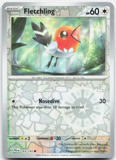 Fletchling Reverse Holo Common SV02: Paldea Evolved 163/193 NM