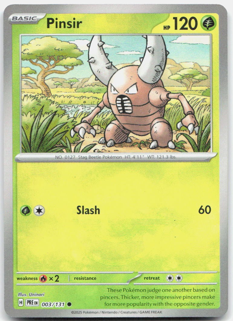 Pinsir (Poke Ball Pattern) Holo Common SV: Prismatic Evolutions 003/131 NM