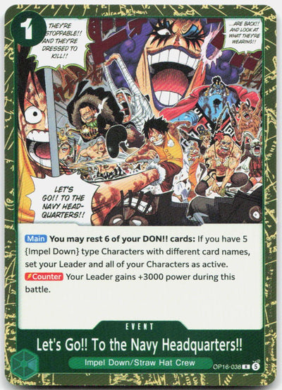 Let's Go!!... OP16-038 The Time of Battle One Piece Foil NM