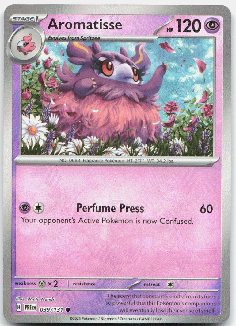 Aromatisse (Poke Ball Pattern) 039/131 Holo Prismatic Evolutions Pokemon NM