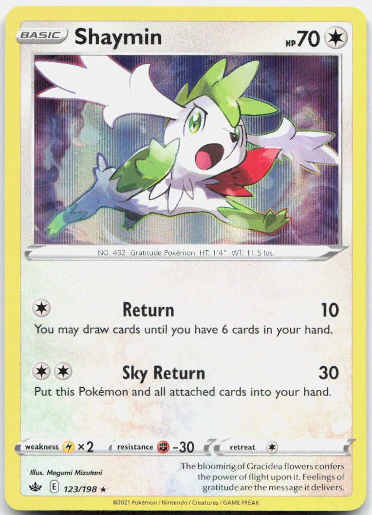 Shaymin 123/198 Holo Rare Chilling Reign Pokemon Near Mint