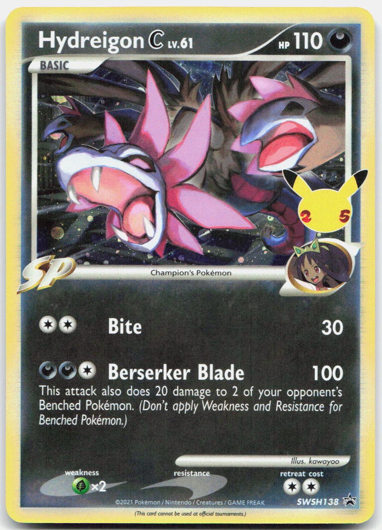 Hydreigon C lv.61 Holo Promo SWSH: Sword & Shield Promo Cards SWSH138 NM