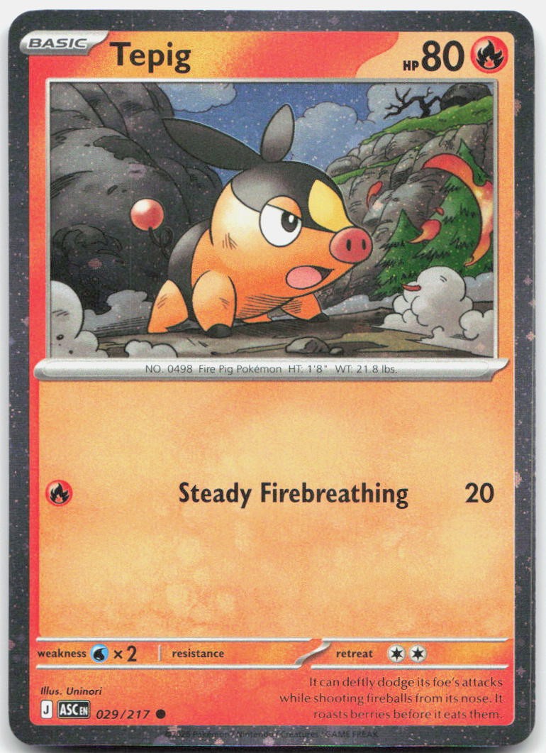 Tepig - (Cosmos Holo) Holo Common Miscellaneous Cards & Products 029/217 NM