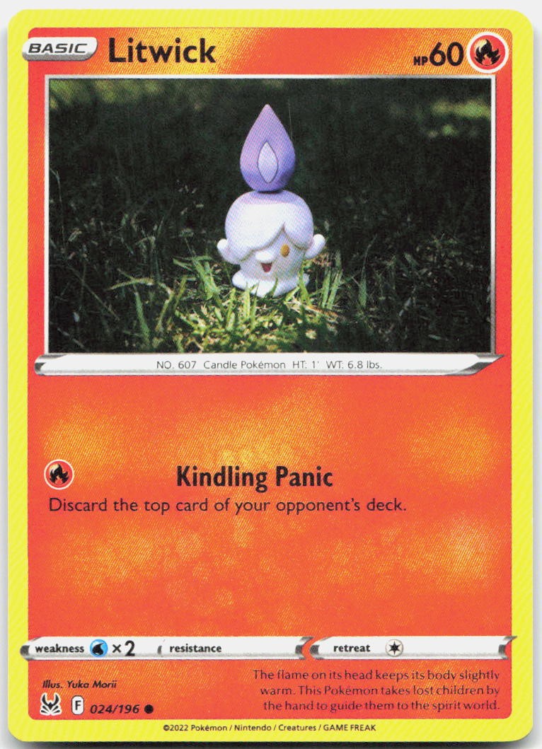 Litwick 024/196 Common Lost Origin Pokemon Near Mint