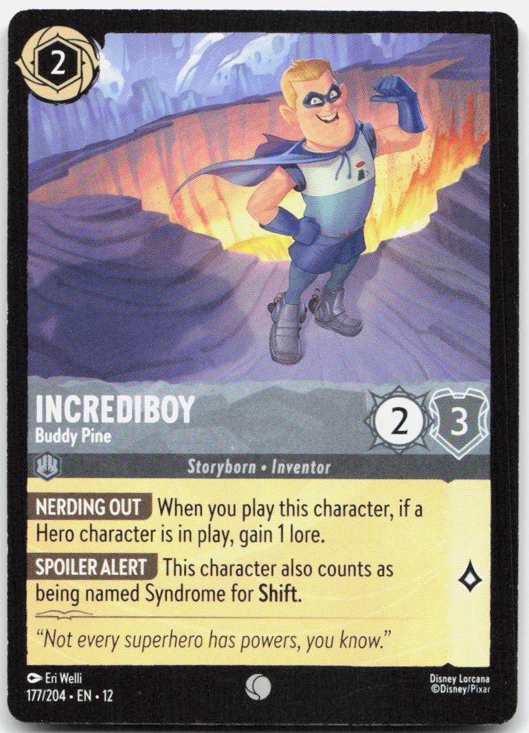 Incrediboy - Buddy Pine Common Wilds Unknown 177/204 NM
