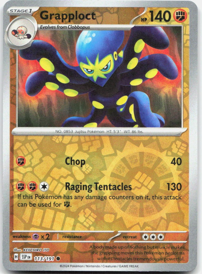 Grapploct Reverse Holo Common SV08: Surging Sparks 113/191 NM