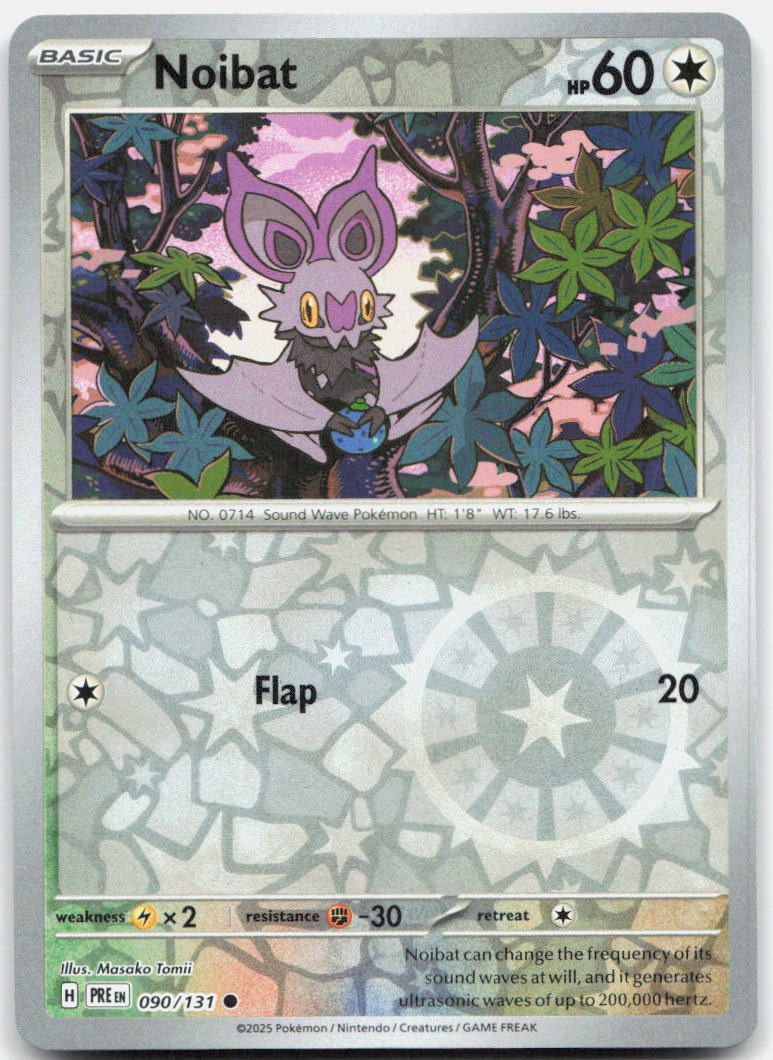 Noibat Reverse Holo Common SV: Prismatic Evolutions 090/131 NM