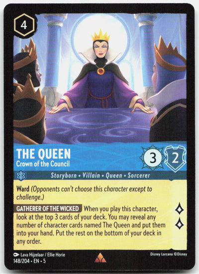 The Queen - Crown of the Council Rare Shimmering Skies 148/204 NM