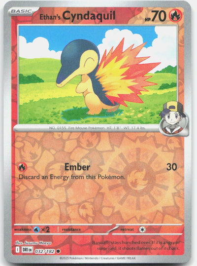 Ethan's Cyndaquil Reverse Holo Common SV10: Destined Rivals 032/182 NM