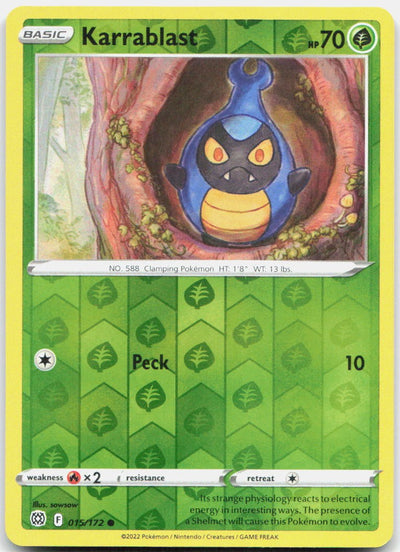 Karrablast Reverse Holo Common SWSH09: Brilliant Stars 015/172 NM